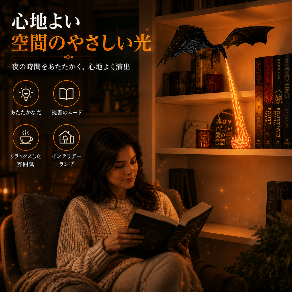 VEZONE™ Dragon Flame Lamp – Ignite Your Fantasy Space